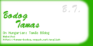 bodog tamas business card